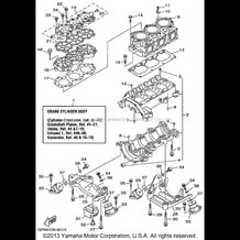 CYLINDER CRANKCASE pour Yamaha 1999 WaveRunner WAVE RUNNER GP1200 - GP1200X - 1999