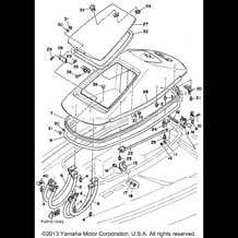 HULL - DECK 1 pour Yamaha 1990 WaveRunner WAVE RUNNER III - WRA650D - 1990