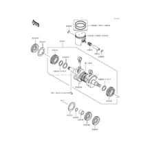 Crankshaft/Piston(s) pour Kawasaki 1991 550 SX