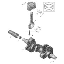 Rotax - Vilebrequin Et Pistons   Fabriqué à partir du 29 sept 2020 pour Seadoo 2021 GTI 90