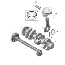 Rotax - Vilebrequin Et Pistons pour Seadoo 2021 GTI 130