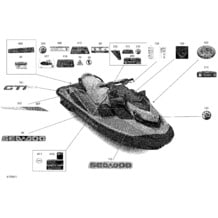 Carrosserie - Décalques pour Seadoo 2021 GTI SE 130
