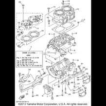 CYLINDER CRANKCASE pour Yamaha 1999 WaveRunner WAVE RUNNER GP760 (GP760X) 1999