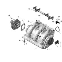 Rotax - Collecteur Admission Air Et Carter De Papillon pour Seadoo 2021 GTR 230