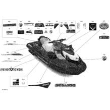 Carrosserie - Décalques pour Sea-Doo 2021 GTR 230