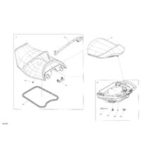 Carrosserie - Sièges pour Sea-Doo 2021 GTX 170