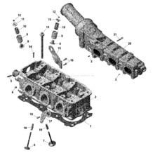 Rotax - Culasse Et Collecteur Échappement pour Seadoo 2021 GTX 230