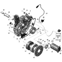 Rotax - Magnéto Et Démarreur Électrique Avec IDF pour Seadoo 2021 GTX LIMITED 300