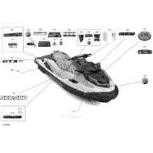 Carrosserie - Décalques pour Sea-Doo 2021 GTX PRO 130 iBR