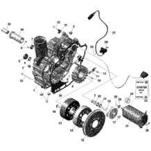 Rotax - Magnéto Et Démarreur Électrique - Avec IDF pour Seadoo 2021 GTX PRO 130 iBR