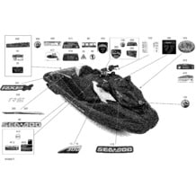 Carrosserie - Décalques pour Sea-Doo 2021 RXP XRS 300