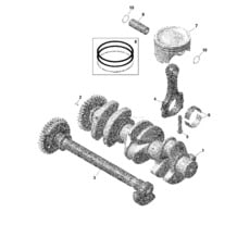 Rotax - Vilebrequin Et Pistons pour Seadoo 2021 RXT X 300