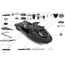 Carrosserie - Décalques pour Sea-Doo 2021 RXT XRS 300