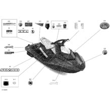 Carrosserie - Décalques pour Sea-Doo 2021 SPARK 900 HO ACE