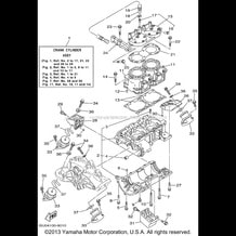 CYLINDER CRANKCASE 1 pour Yamaha 1999 WaveRunner WAVE RUNNER GP800 - GP800X - 1999