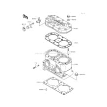 Cylinder Head/Cylinder pour Kawasaki 1991 650 SX