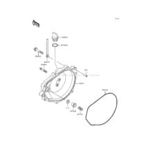 Engine Cover pour Kawasaki 1991 650 SX