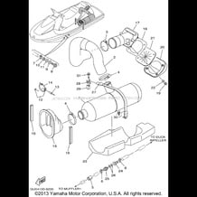 EXHAUST 2 pour Yamaha 1999 WaveRunner WAVE RUNNER GP800 (GP800X) 1999