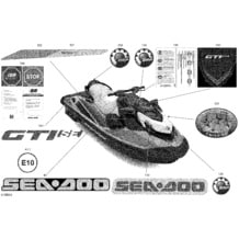 Carrosserie - Décalques pour Seadoo 2022 GTI SE 130