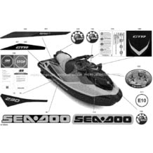 Carrosserie - Décalques pour Seadoo 2022 GTR 230