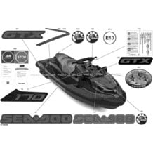 Carrosserie - Décalques pour Sea-Doo 2022 GTX 170