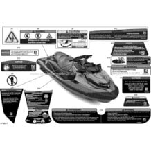 Carrosserie - Décalques Avertissements pour Sea-Doo 2022 GTX LIMITED 300