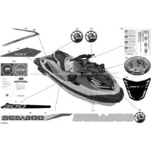 Carrosserie - Décalques pour Sea-Doo 2022 RXT X 300