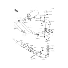 Muffler pour Kawasaki 1991 650 SX