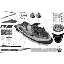 Carrosserie - Décalques pour Sea-Doo 2022 RXT XRS 300