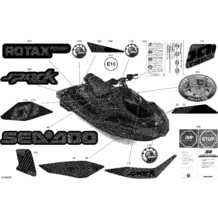 Carrosserie - Décalques pour Sea-Doo 2022 SPARK TRIXX