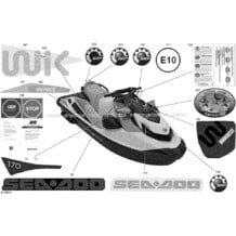 Carrosserie - Décalques pour Seadoo 2022 WAKE 170