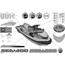 Carrosserie - Décalques pour Sea-Doo 2022 WAKE PRO 230