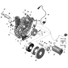 ROTAX - Magnéto et Démarreur Électrique - Avec IDF pour Seadoo 2022 FISH PRO SCOUT 130