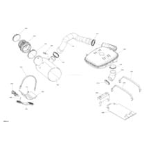 Moteur - Échappement pour Sea-Doo 2022 FISH PRO SCOUT 130
