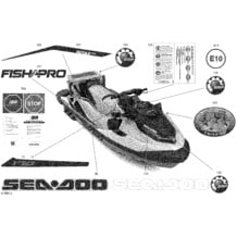 Carrosserie - Décalques pour Seadoo 2022 FISH PRO SPORT 170