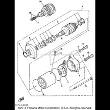 STARTING MOTOR pour Yamaha 1990 WaveRunner WAVE RUNNER III 650 (WRA650D) 1990
