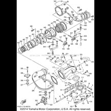 EXHAUST 1 pour Yamaha 1999 WaveRunner WAVE RUNNER XL1200 LTD - XA1200X - 1999