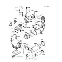 Muffler pour Kawasaki 1991 Jet Mate