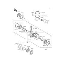 Crankshaft/Piston pour Kawasaki 1991 JS440