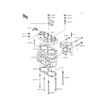 Cylinder Head/Cylinder pour Kawasaki 1991 JS440