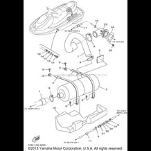 EXHAUST 2 pour Yamaha 1999 WaveRunner WAVE RUNNER XL700 (XL700X) 1999