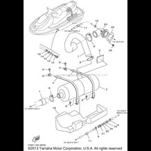 EXHAUST 2 pour Yamaha 1999 WaveRunner WAVE RUNNER XL700 - XL700X - 1999