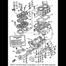 CRANKCASE - CYLINDER pour Yamaha 1990 WaveRunner WAVE RUNNER LX - WR650D - 1990