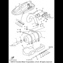 EXHAUST 2 pour Yamaha 1999 WaveRunner WAVE RUNNER XL760 - XL760X - 1999