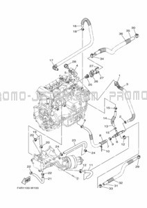 EXHAUST 2 pour Yamaha 2021 WaveRunner SJ1050