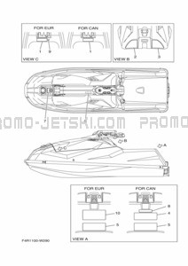 IMPORTANT LABELS pour Yamaha 2021 WaveRunner SJ1050