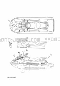 GRAPHIQUE pour Yamaha 2021 VX1050D-W
