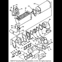 EXHAUST 1 pour Yamaha 1990 WaveRunner WAVE RUNNER LX - WR650D - 1990