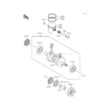 Crankshaft/Piston(s) pour Kawasaki 1991 TS