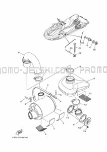 EXHAUST 3 pour Yamaha 2021 VX1800C-W